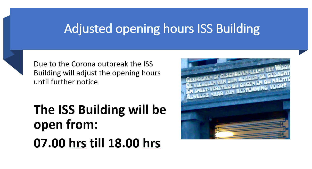 Amended opening times - corona