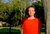 Maria Alejandra Pineda Escobar poses near a tree in a park