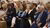 Valedictory Inge Hutter - Inge and EUR Rector Magnificus listening to a speaker