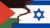 Palestine-Israel flag composition