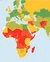 World map showing findings of KidsRights Index report - 2025