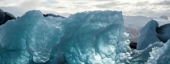 Photo of glaciers in a body of water